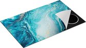 Chefcare Inductie Beschermer Abstracte Kunst Blauwe Oceaan - 85x55 cm - Afdekplaat Inductie - Kookplaat Beschermer - Inductie Mat