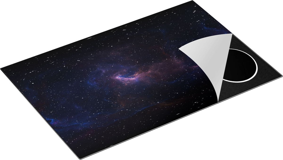 Chefcare Inductie Beschermer Ruimte met Sterren - Heelal - 78x52 cm - Afdekplaat Inductie - Kookplaat Beschermer - Inductie Mat
