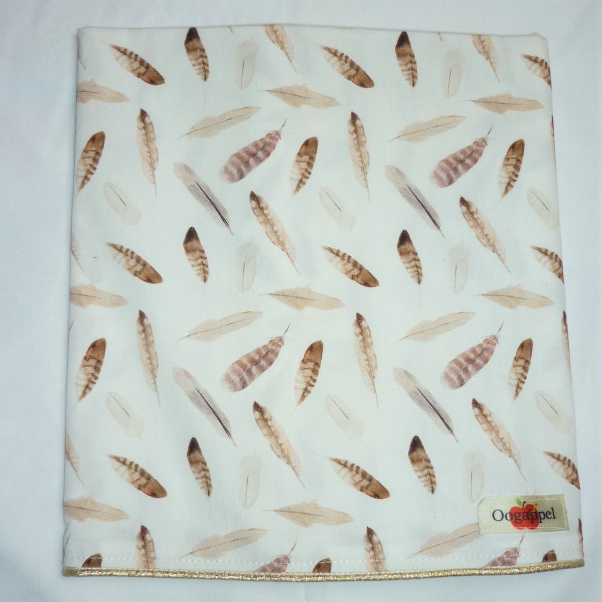 Oogappel Veren Goud Ledikantlaken 120x150 cm-Offwhite-Bruin