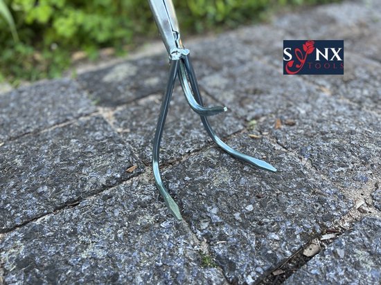 Synx Tools Tuinkrabber 3 tanden -Cultivator - Verzinkt - Hark - Harken - Tuinsetjes - Tuingereedschap - Met Steel 150cm van Synx Tools — afbeelding 4