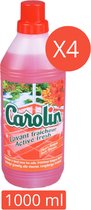 Carolin - Vloerreiniger - Rode Bloemen - 4 x 1 L