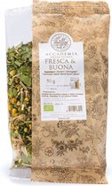 Fresca & Buona Bio Kruidenthee met gember, lemongras, kamille, groot kaasjeskruid - bevordert de spijsvertering - 50 g - Accademia della Tisana
