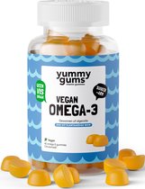 Yummygums Omega 3 algenolie gummie - vegan - suikerarm- 250mg DHA uit algenolie - voor kinderen en volwassenen - geen vissmaak