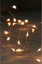 Anna's Collection LED draadverlichting - koper - 5 meter - met timer - warm witte - op batterij - kerstverlichting