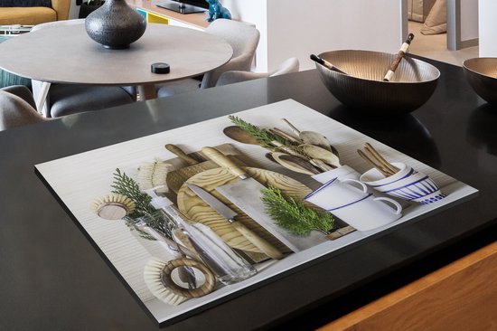 KitchenYeah® Inductie beschermer 81x52 cm - Keuken - Kookgerei - Bestek - Kookplaataccessoires - Afdekplaat voor kookplaat - Inductiebeschermer - Inductiemat - Inductieplaat mat