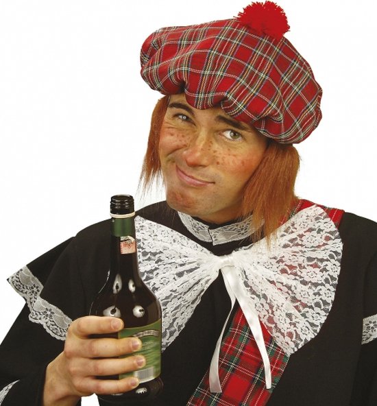 2x stuks schotse/Schotland carnaval verkleed muts met pruik - Verkleedhoeden  | bol.com