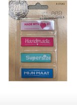 Dageraad uitvoeren gevolgtrekking Kledinglabels - Strijklabels - Labels voor kleding - 8 stuks - 4 designs -  Strijk... | bol