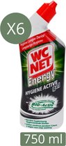 WC Net  - WC Reiniger - Hygiene Active Gel - Energy - 6 x 750ML - Voordeelverpakking