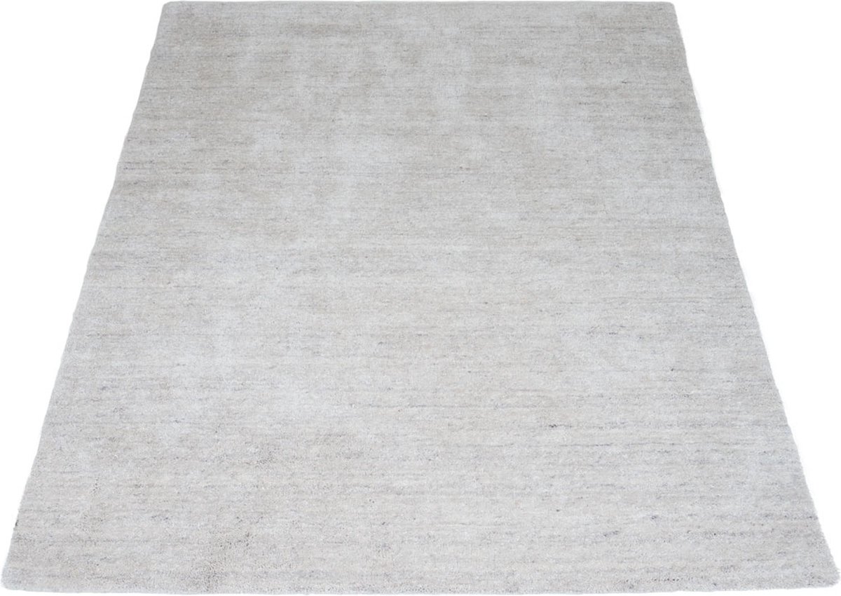 Veer Carpets Vloerkleed New Berbero Creme 815 - 200 x 280 cm - Wol Hoogpolig Vloerkleed – Japandi / Tijdloos Design Beige