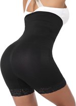 Wow Peach - Dentelle Shapewear - Sans Couture - Fesses Abdomen Jambe - Minceur - Sous-vêtements sculptants - Taille Haute - Zwart 3XL/4XL