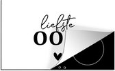KitchenYeah® Inductie beschermer 81x52 cm - 'Liefste oom' - Quotes - Spreuken - Kookplaataccessoires - Afdekplaat voor kookplaat - Inductiebeschermer - Inductiemat - Inductieplaat mat