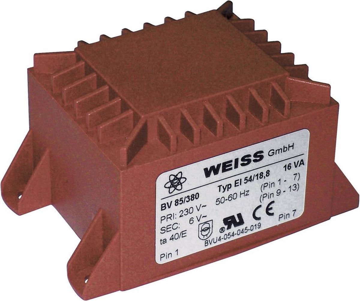 Weiss Elektrotechnik 85/385 Printtransformator 1 x 230 V 1 x 24 V/AC 16 VA 667 mA
