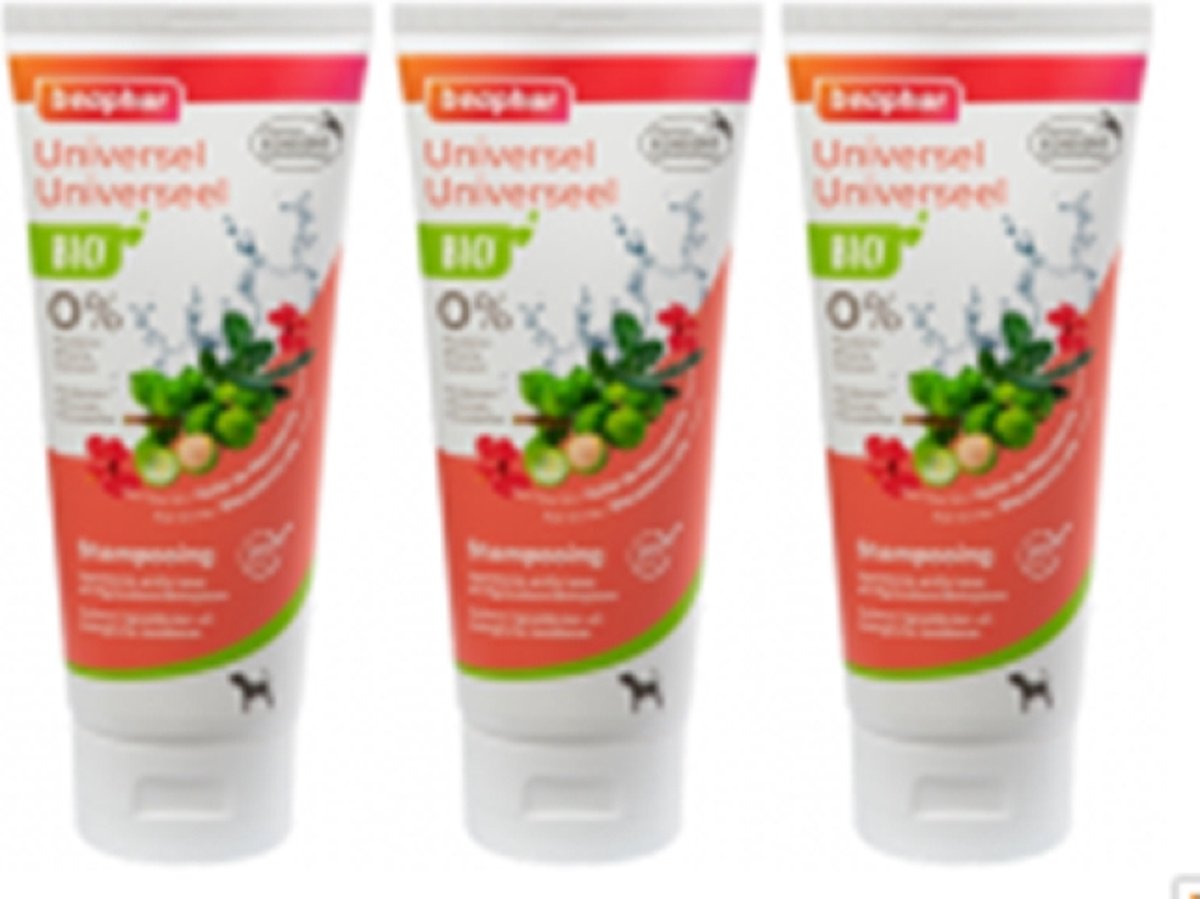 3x Beaphar Bio Shampoo Universeel voor Hond - Vachtverzorging - 200ml