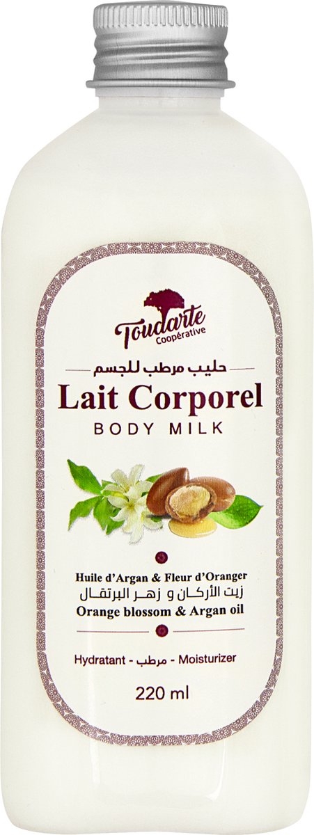 Marokkaanse Bodymilk 220ml met Arganolie - Bodylotion Dames - Oranjebloesem