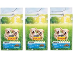 3x Bonzo (Friskies) Droog Junior Kip  - Hondenvoer - 1.5kg