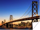 Affiche Pont - San Francisco - Skyline - 160x120 cm XXL