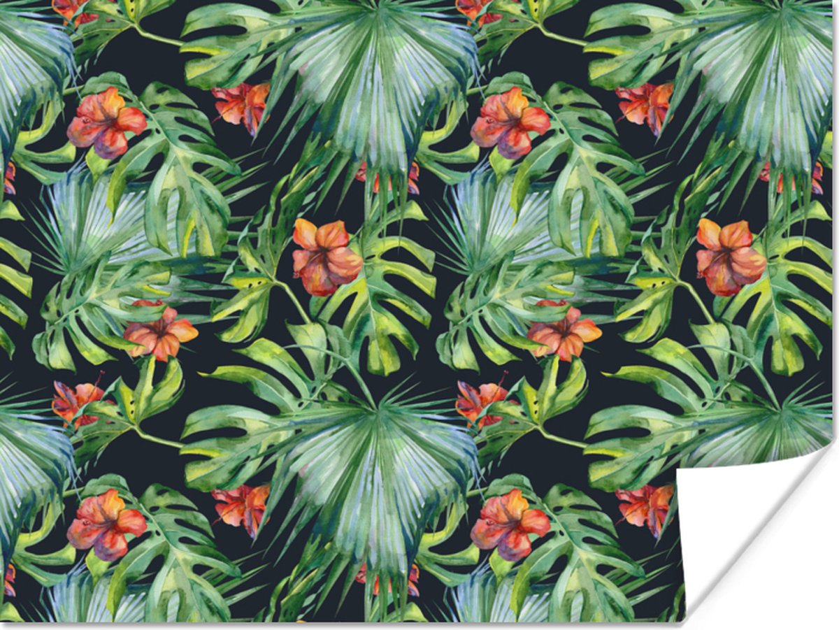 Poster Monstera - Jungle - Bladeren - 40x30 cm