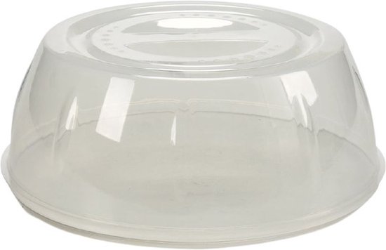 2-pack Microwave Lid-27x27xh10-round-transparent And Strong White Silicone Lids Thickness: 0.7 Mm - 6 stuks