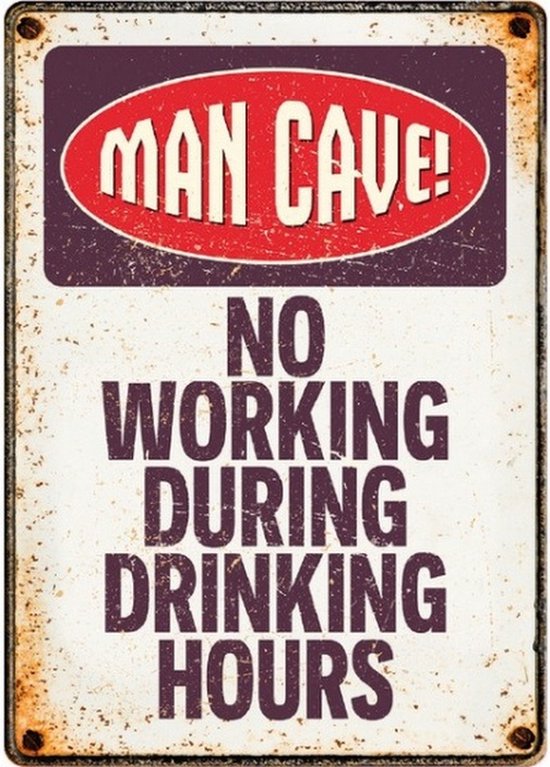 Bord Blik Man Cave (v)