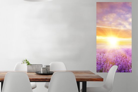 Affiche Lavande - Soleil - Ciel - Nature - 60x120 cm