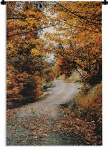 Tapisserie - Tapisserie - Forêt d'automne - Chemin - Feuilles - Rural - 120x180 cm - Tapisserie