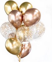 Huwelijk / Bruiloft - Geboorte - Verjaardag ballonnen | Rosé Gold - Goud - Transparant - Polkadot Dots | Baby Shower - Kraamfeest - Fotoshoot - Wedding - Birthday - Party - Feest - Huwelijk | Decoratie | DH collection