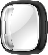 Boîtier de montre avec protection d'écran (noir), adapté à Fitbit Versa 4