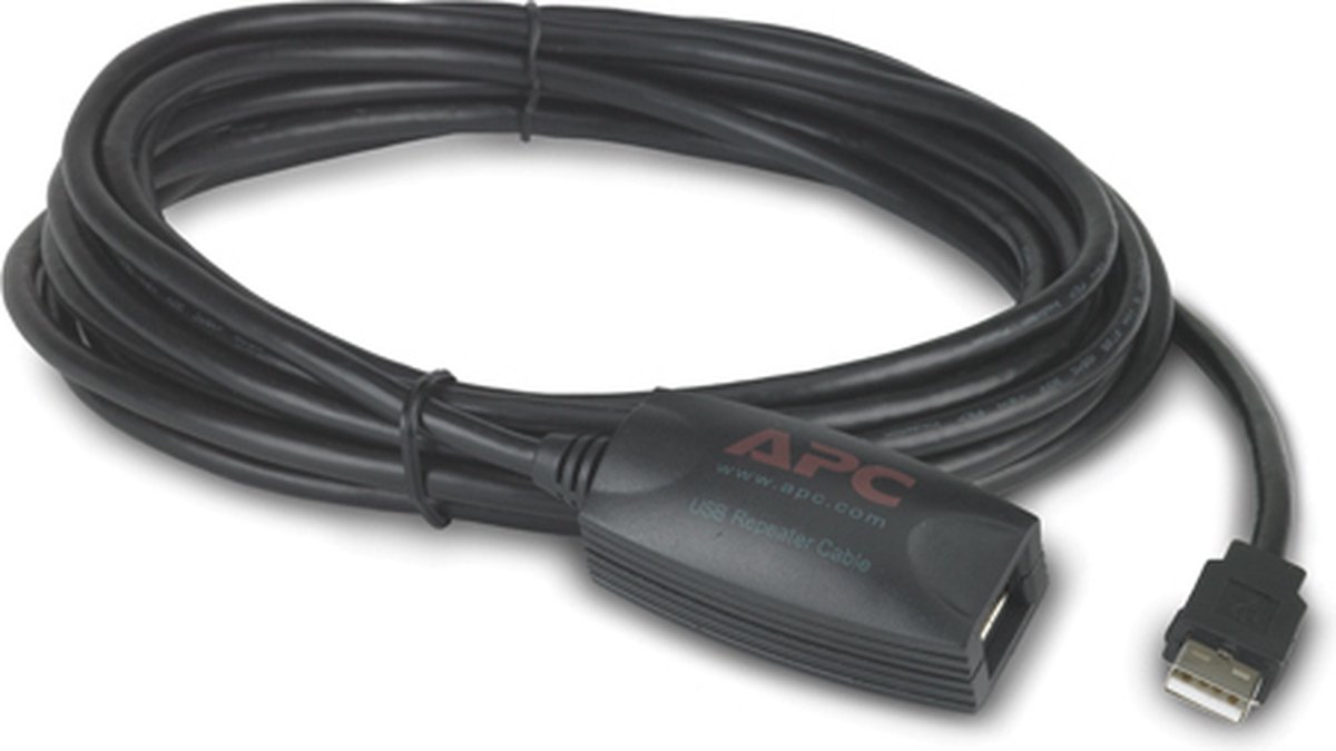 APC NetBotz USB Latching Repeater Cable, LSZH - 5m USB-kabel 5,00 m USB A Zwart