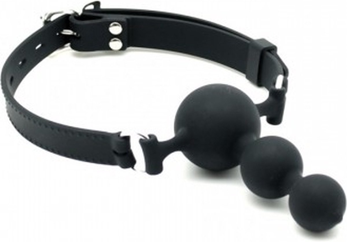Goedkoopste Bondage Play - siliconen mondknevel met 3 ballen