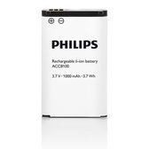 Philips ACC8100, Batterie rechargeable, Lithium-Ion (Li-Ion), 3,7 V, 1000 mAh, 3,7 Wh, Blanc
