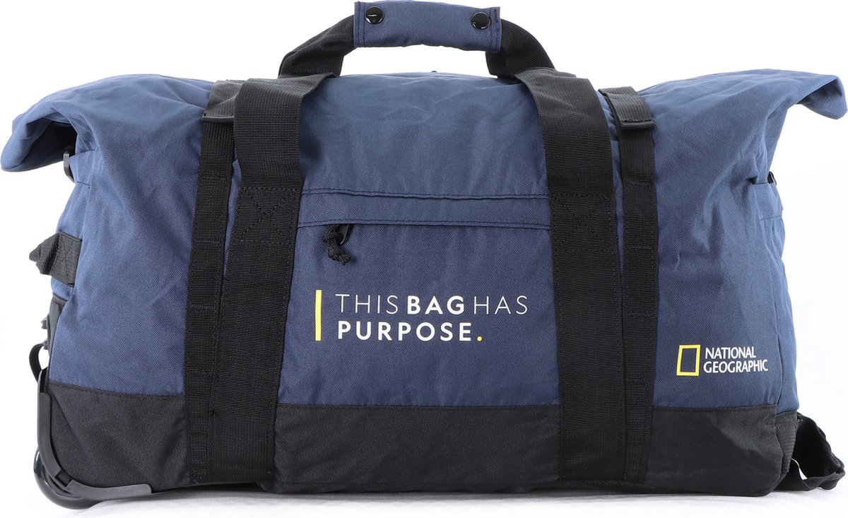 National Geographic Opvouwbare Reistas met wielen / Weekendtas - Vegan - 48 Liter (S) - Pathway - N10442 - Marine Blauw - Marine Blauw