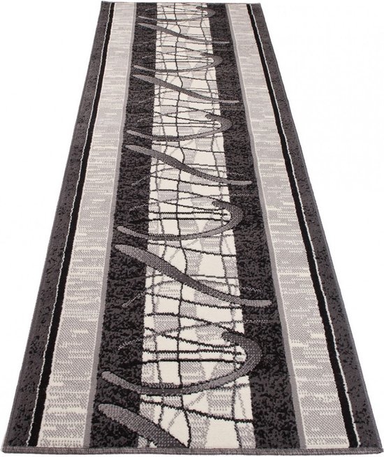 Tapiso Dream Runner Grijs Tapis Couloir Taille - 100x150