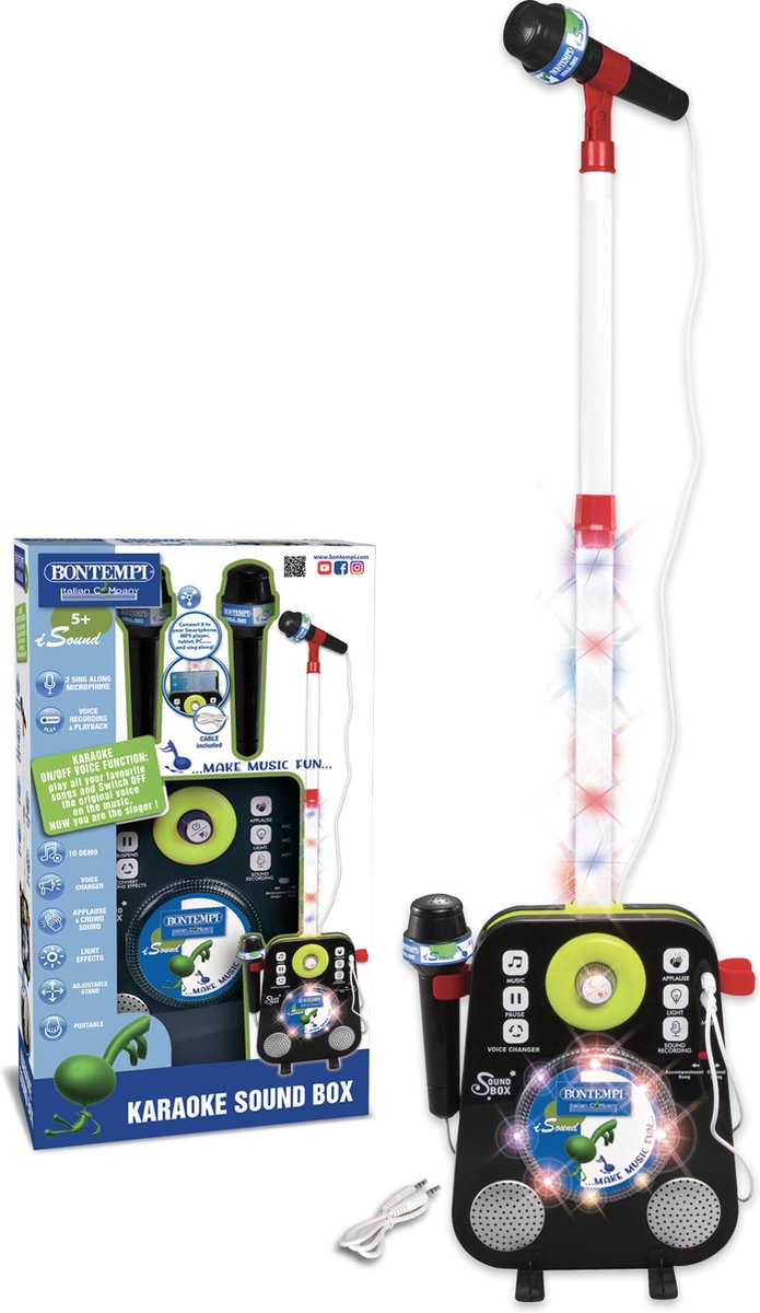 Bontempi Karaoka--s Garso Sistema Su 2 Mikrofonais, 42 5030