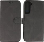 Hoesje Geschikt voor Samsung Galaxy S22 Plus - Portemonnee Book Case - Kaarthouder & Magneetlipje - Kunstleer - Zwart