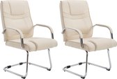 CLP Attila Set de 2 Chaises de salle à manger - Tissu crème