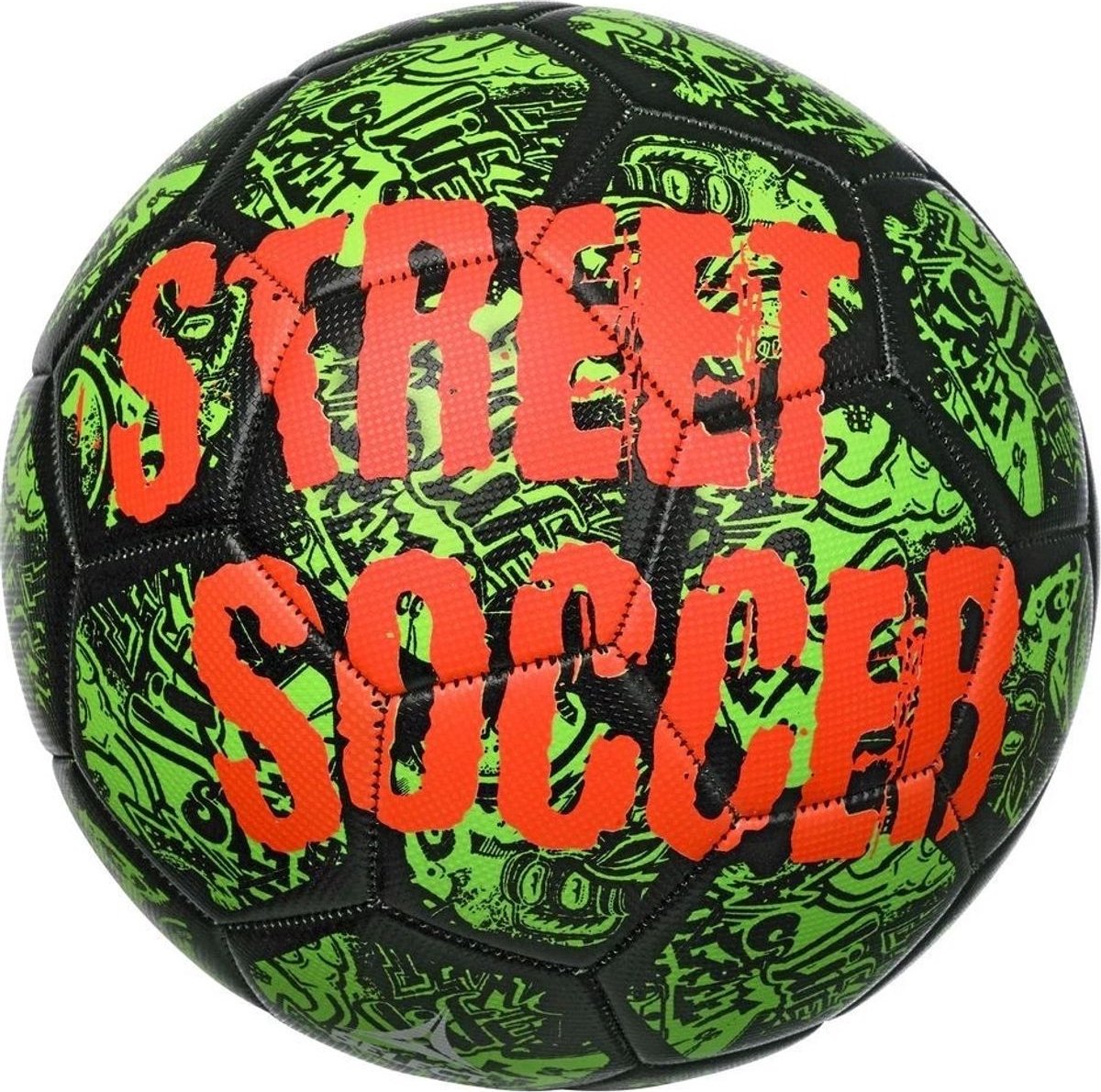 Select Street Soccer V22 Straatvoetbal - Zwart / Fluo Groen / Oranje | Maat: 4,5