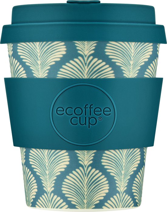 Ecoffee Cup Creasy Lu PLA - Tasse à café à Go 250 ml - Siliconen bleu sarcelle