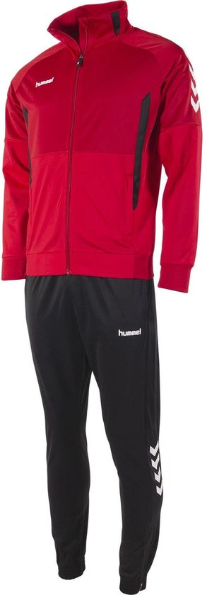 Hummel Authentic Polyesterpak Heren - Rood / Zwart | Maat: 3XL