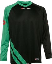 Patrick Victory Voetbalshirt Lange Mouw Heren - Zwart / Groen | Maat: XXL