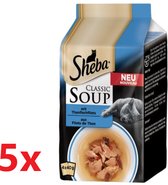 Sheba - Classic Soup Tonijn - Kattenvoer Multipack - 5 verpakkingen van 4x40g
