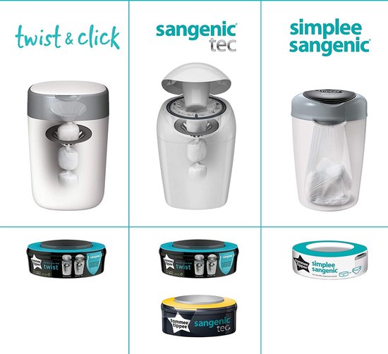 Recharges poubelle Twist & Click Sangenic TOMMEE TIPPEE X18