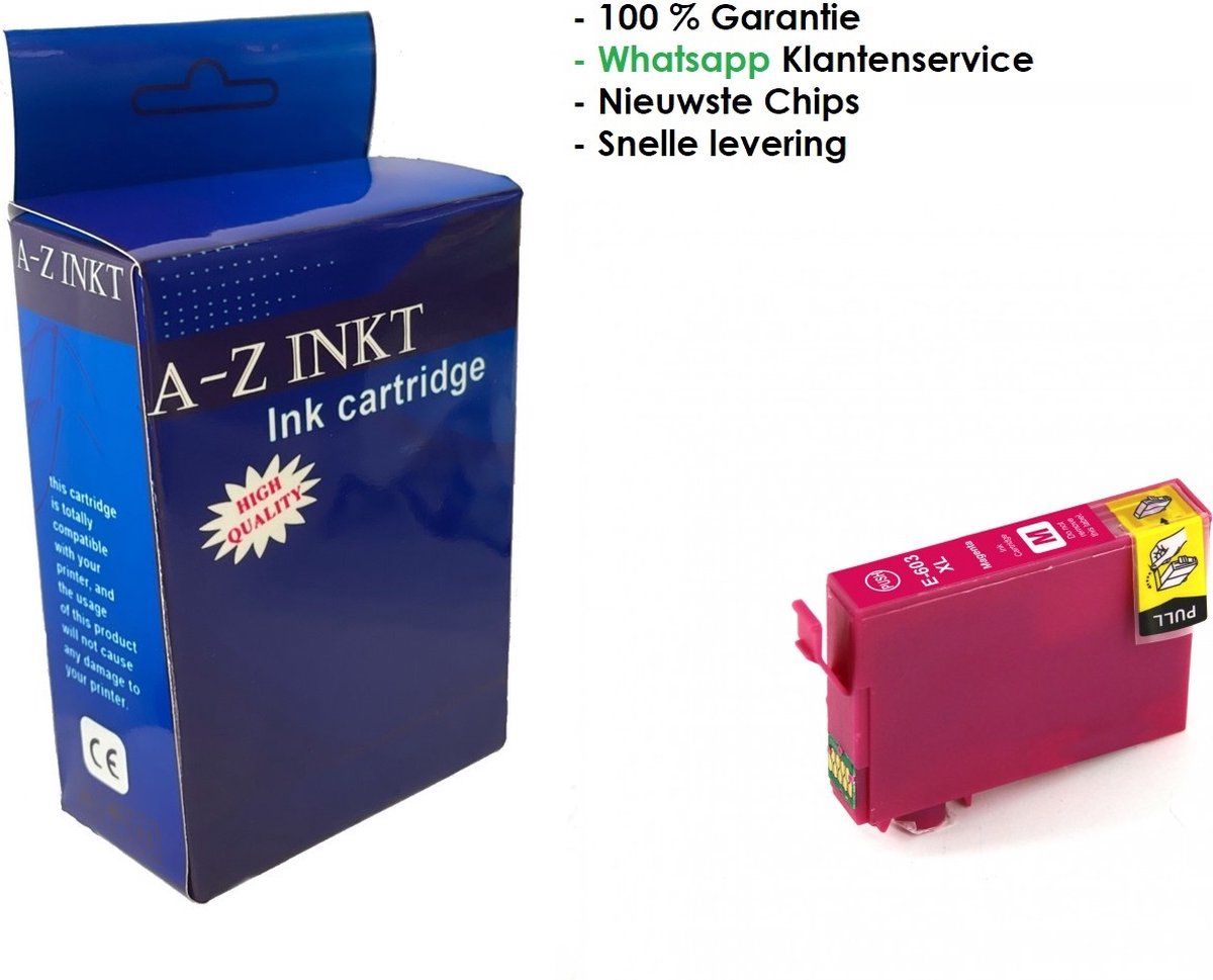 AtotZinkt inkt cartridge voor Epson 603 XL M Magenta 1 x Rode cartridge voor Epson Expression Home XP-2105 XP-3100 XP-3105 XP-4100 XP-4105 Workforce WF-2830DWF WF-2835DWF