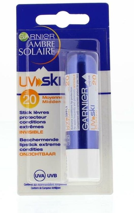 Garnier Ambre Solaire UV Ski Lip Balm SPF 20-5 ml - Baume protecteur pour  les lèvres | bol