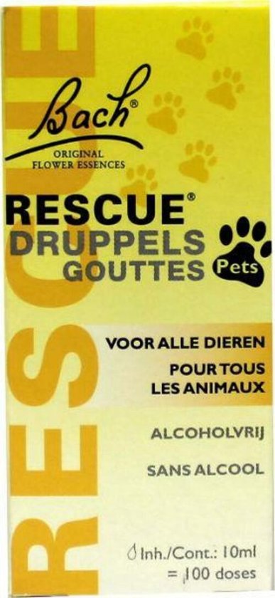 Bach Rescue Remedy Pets Druppels - Dieren Antistressmiddel - 10 ml