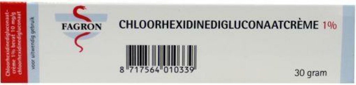 Chloorhexidine 1% Creme Digluconate - 30G Fagron desinfectiemiddel
