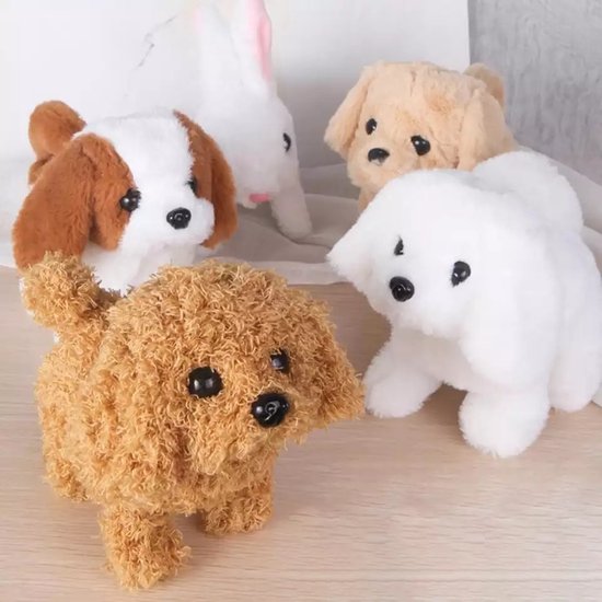 Lopende en blaffende honden, interactief hondenspeelgoed voor kinderen, Interactief hondenspeelgoed voor peuters | Pluche Walking Puppy interactief speelgoed voor peuter kinderen jongens meisjes