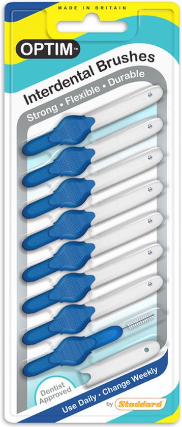 Stoddard optim interdentale borsteltjes | interdentale ragers blauw, 0,6 mm (8 stuks in verpakking)