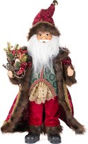Goodwill Kerstman-Kerstpop Santa Claus Rood-Bruin H 46 cm