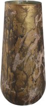 Vase Rond PTMD Sjoerd - H27 x Ø12 cm - Glas - Marron