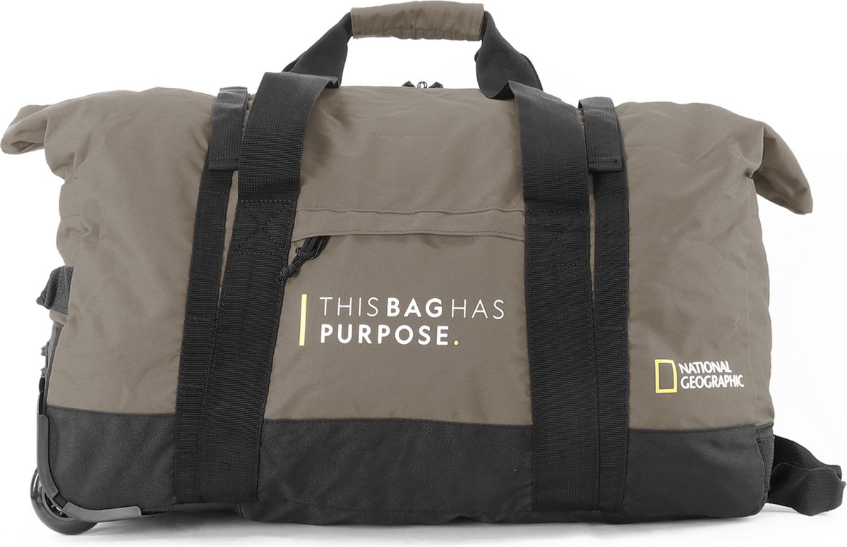 National Geographic Opvouwbare Reistas met wielen / Weekendtas - Vegan - 48 Liter (S) - Pathway - N10442 - Khaki - Khaki